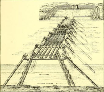 Bridge Built by Caesar Across the Rhine